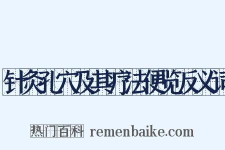 针灸孔穴及其疗法便览反义词是什么意思的图片